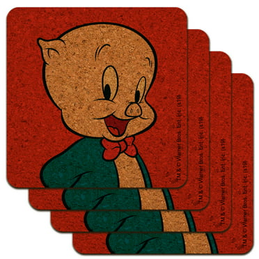 PORKY PIG "THATS ALL FOLKS" ON WHITE COLLECTOR MARBLE